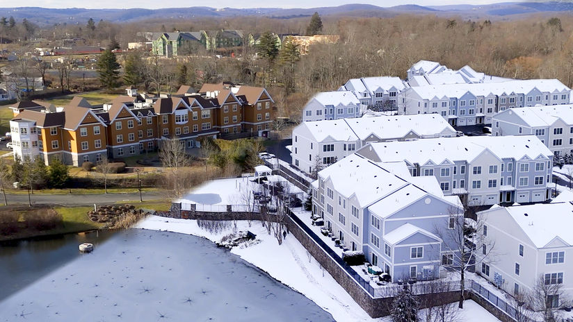 Copper Square Before and After Snowstorm